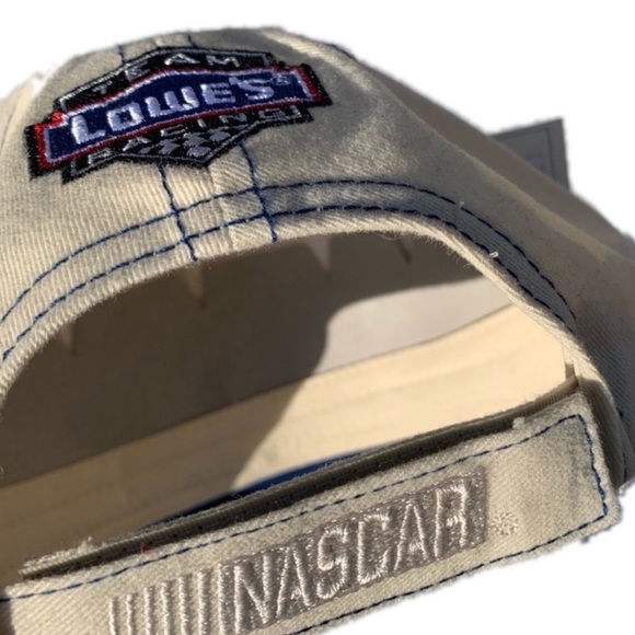 Jimmie Johnson Lowe’s NASCAR number 48 blue and white velcro strap back hat - Picture 5 of 6